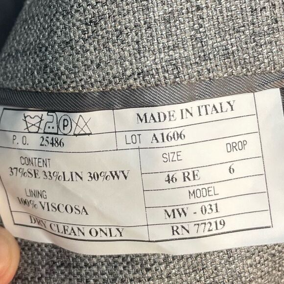 5 for $25🔥Vito Rufolo Grey Blazer Sports Jacket Size 46 Regular - Picture 4 of 7